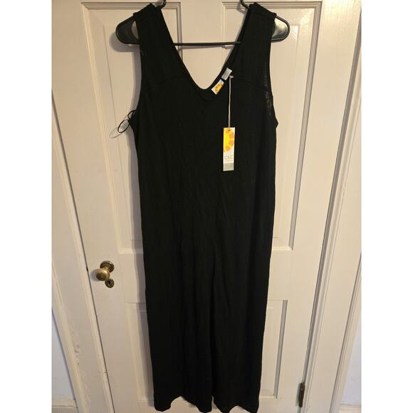 C&C California Linen Maxi Dress Women's Size S Nwt Black - Picture 1 of 7